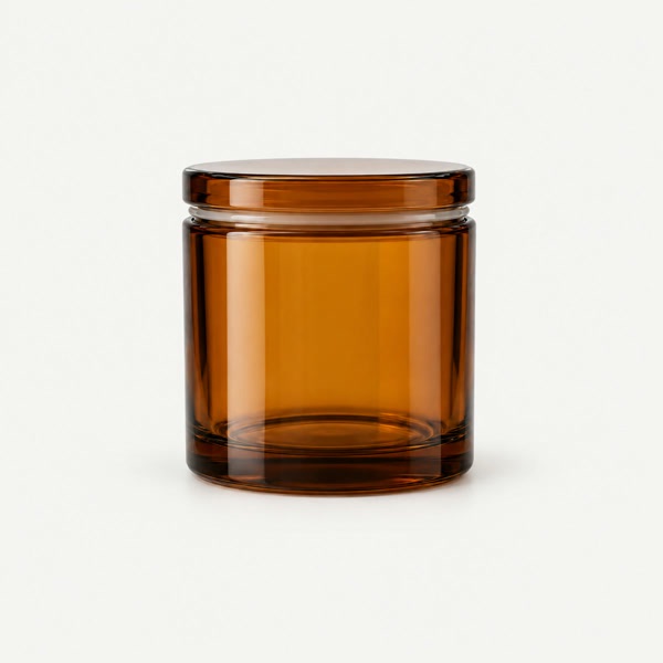 Amber and colored glass candle vessels bulk