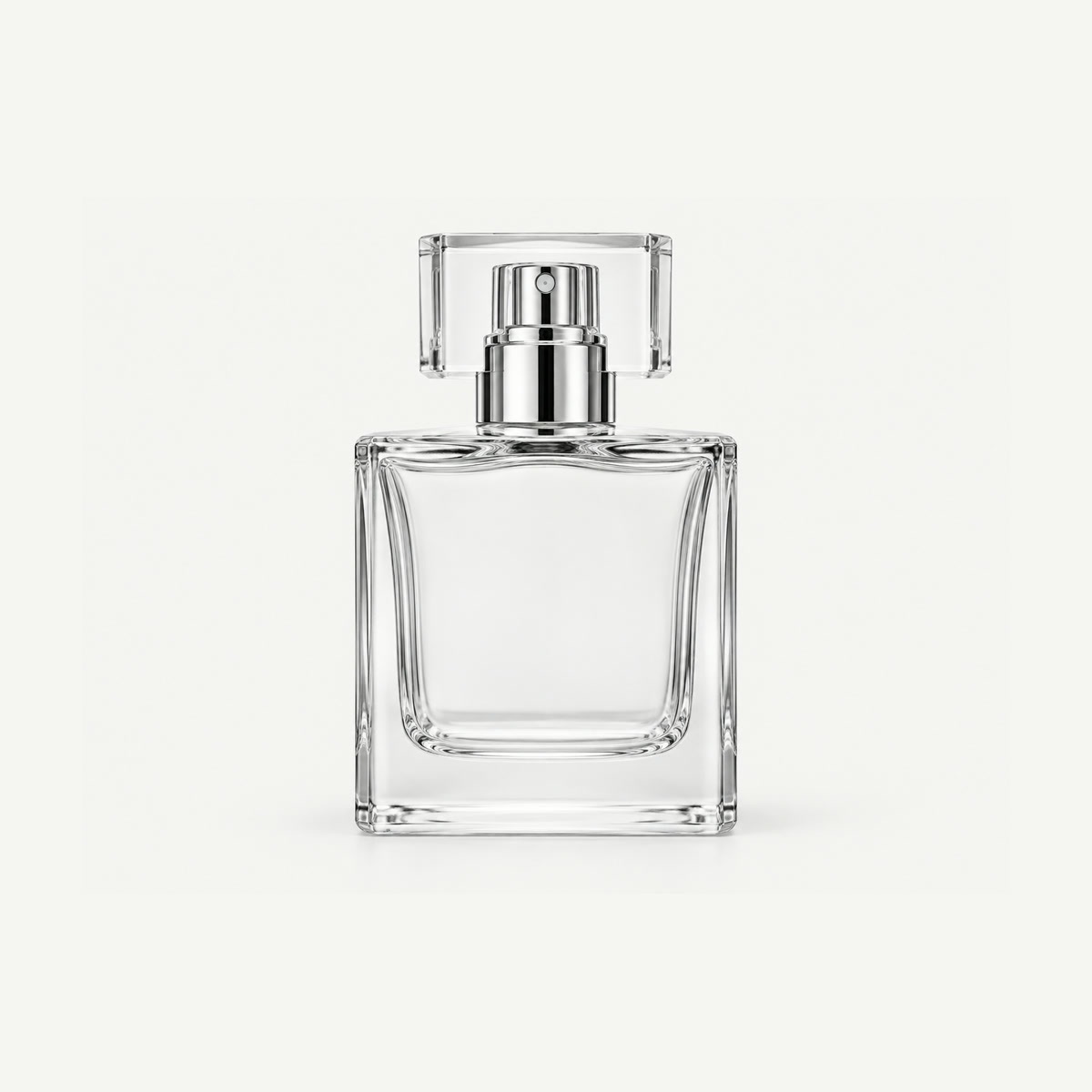 Square high-flint glass perfume spray bottles 15ml to 100ml with fine-mist atomisers